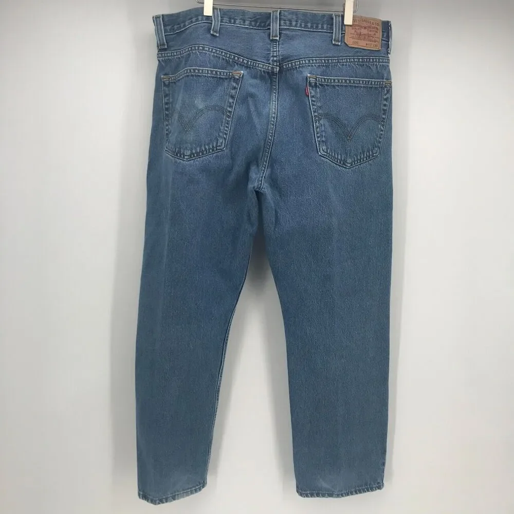 Levis 505 Regular Fit Jean Mens 40 * 30 Medium Blue 100% Cotton Pockets Denim